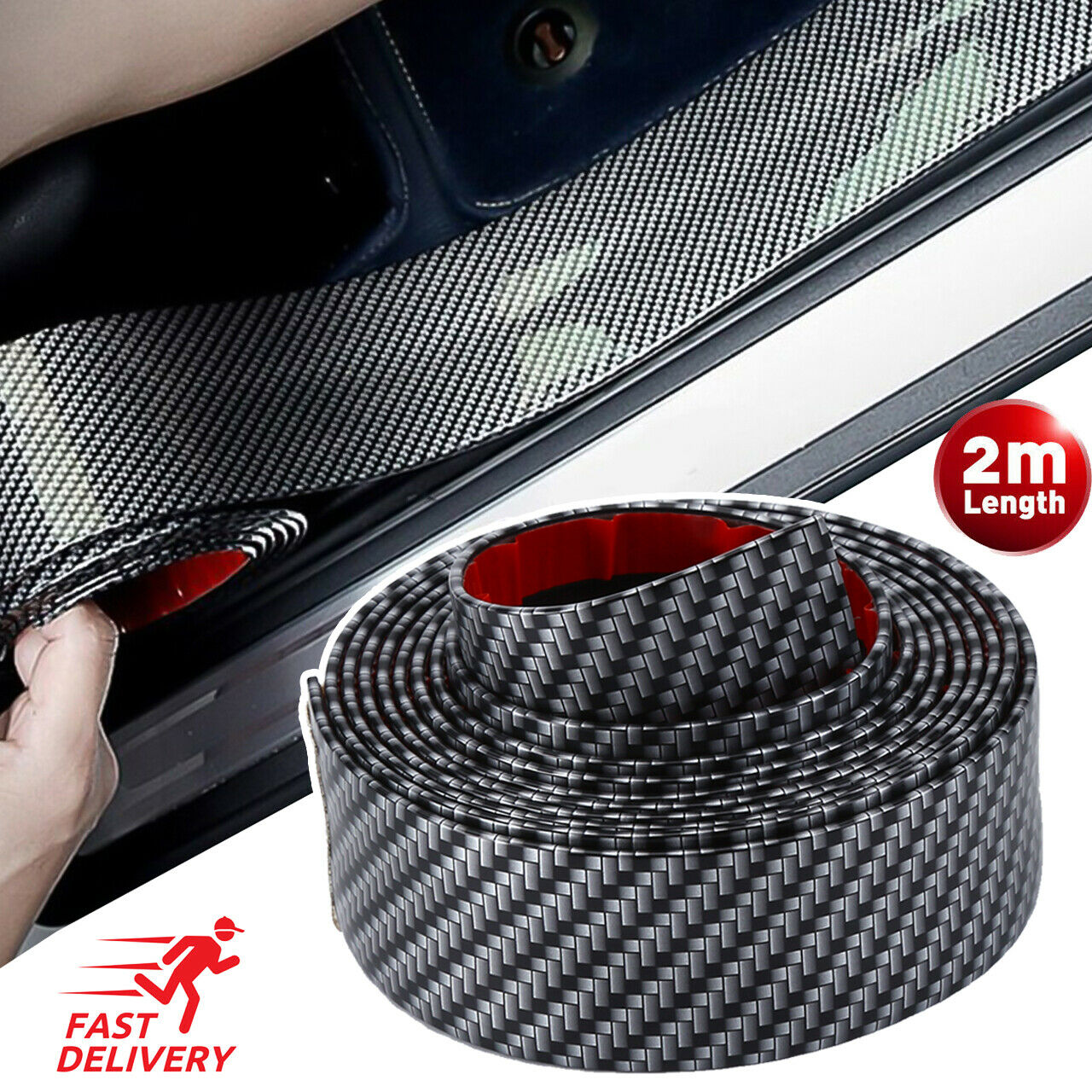 2M Car Stickers Anti Scratch D - Crepe Pan Carbon 评论和价格