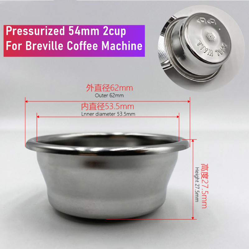 54mm Dual-Layer Pressurized Fi - Breville Espresso Bes870 评论和价格